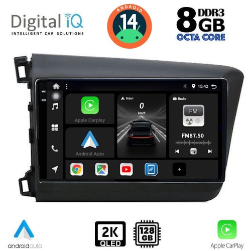 DIGITAL IQ BXF 111904D_CPAA (9inc) MULTIMEDIA TABLET for HONDA CIVIC 4Doors mod. 2012-2016