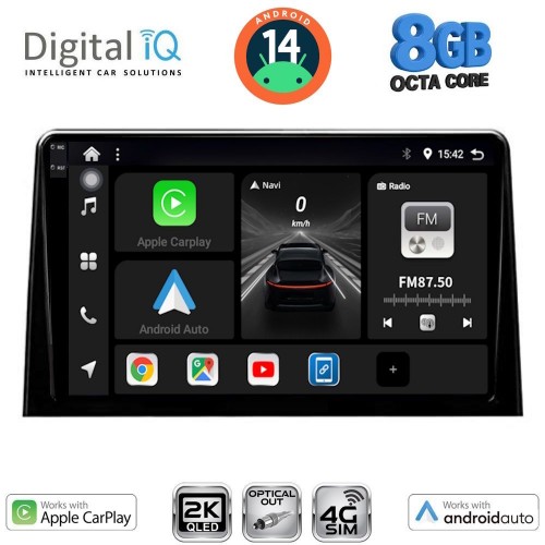 DIGITAL IQ BXK 20082_CPAA (10inc) MULTIMEDIA TABLET for CITROEN BERLINGO – OPEL COMBO – PEUGEOT PARTNER – TOYOTA PROACE mod. 2018-2026 - FIAT DOBLO mod. 2022-2026