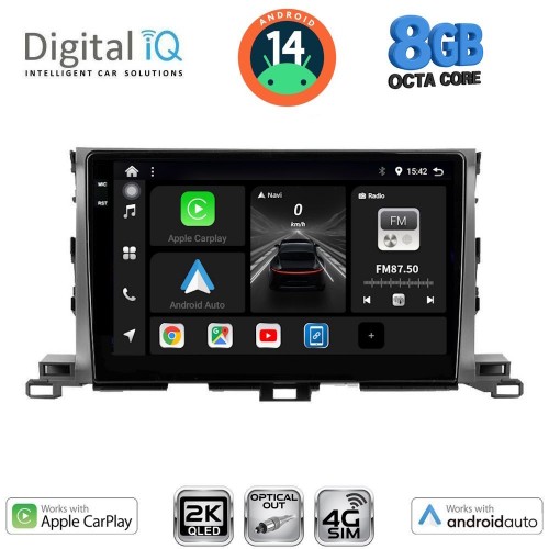 DIGITAL IQ BXK 20700_CPAA (10inc) MULTIMEDIA TABLET for TOYOTA HIGHLANDER mod. 2014-2019