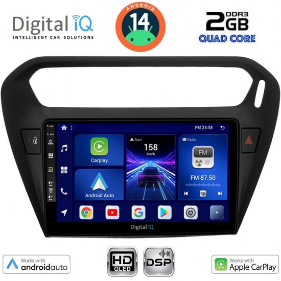 DIGITAL IQ BXC 3511BL_CPAA (9inc) MULTIMEDIA TABLET for CITROEN ELYSEE – PEUGEOT 301 mod. 2013> (BLACK)