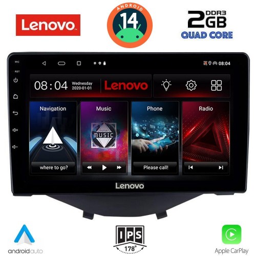 LENOVO LVE 8715_CPAA CLIMA (9inc) MULTIMEDIA TABLET for CITROEN C1-PEUGEOT 108-TOYOTA AYGO mod. 2014-2022