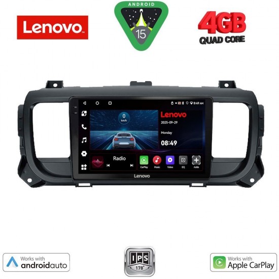 LENOVO LVE 8729_CPAA (9inc) MULTIMEDIA TABLET for CITROEN JUMPY-SPACETOURER – PEUGEOT EXPERT-TRAVELLER – TOYOTA PROACE mod. 2016-2026