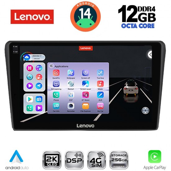 LENOVO SSZ 12704BL_CPA (9inc) MULTIMEDIA TABLET for TOYOTA AVENSIS (T25) mod. 2003-2009 (BLACK)