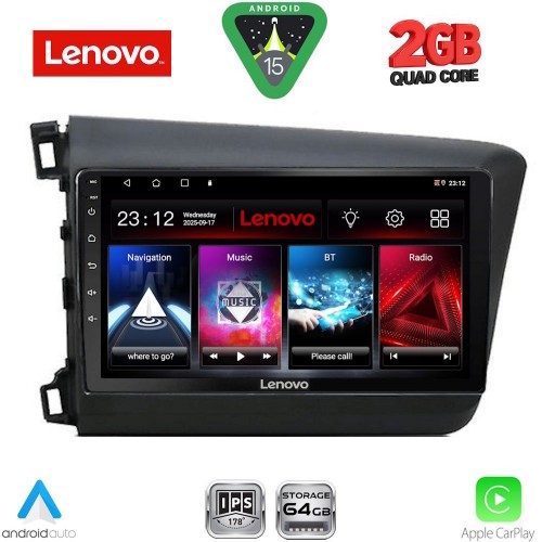 LENOVO LVD 21904D_CPA (9inc) MULTIMEDIA TABLET for HONDA CIVIC  4Doors mod. 2012-2016
