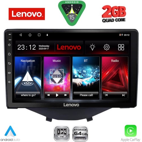 LENOVO LVD 2715_CPA CLIMA (9inc) MULTIMEDIA TABLET for CITROEN C1-PEUGEOT 108-TOYOTA AYGO mod. 2014-2022
