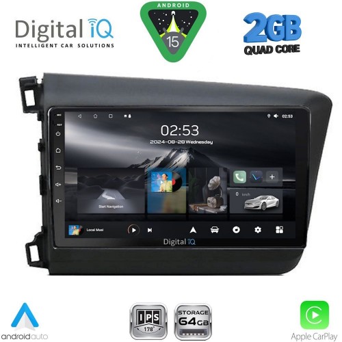 DIGITAL IQ RSD 11904D_CPA (9inc) MULTIMEDIA TABLET for HONDA CIVIC  4Doors mod. 2012-2016