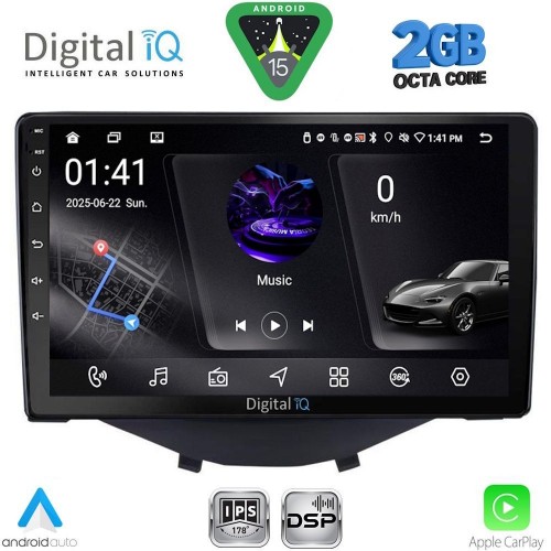 DIGITAL IQ RSF 4715_CPA CLIMA (9inc) MULTIMEDIA TABLET for CITROEN C1 - PEUGEOT 108 - TOYOTA AYGO mod. 2014-2022