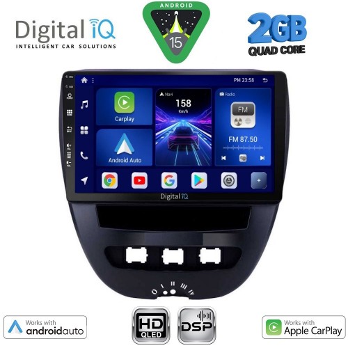 DIGITAL IQ BXC 3707_CPAA (10inc) MULTIMEDIA TABLET for CITROEN C1-PEUGEOT 107-TOYOTA AYGO mod. 2005-2014