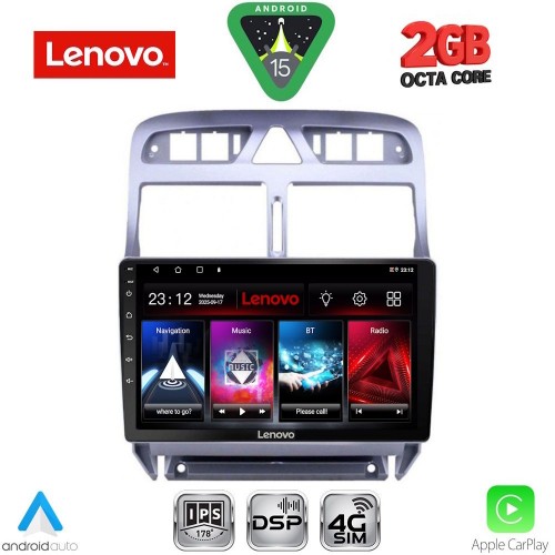 LENOVO LVF 5512_GPS (9inc) MULTIMEDIA TABLET for PEUGEOT 307 mod. 2001-2008