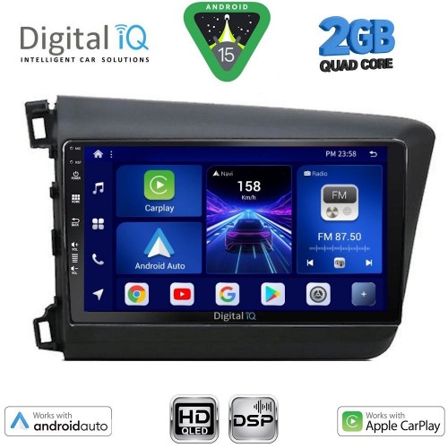 DIGITAL IQ BXC 31904D_CPAA (9inc) MULTIMEDIA TABLET for HONDA CIVIC 4Doors mod. 2012-2016