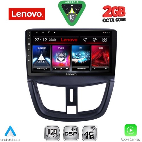 LENOVO LVF 5507_CPA (9inc) MULTIMEDIA TABLET for PEUGEOT 207 mod. 2007-2014
