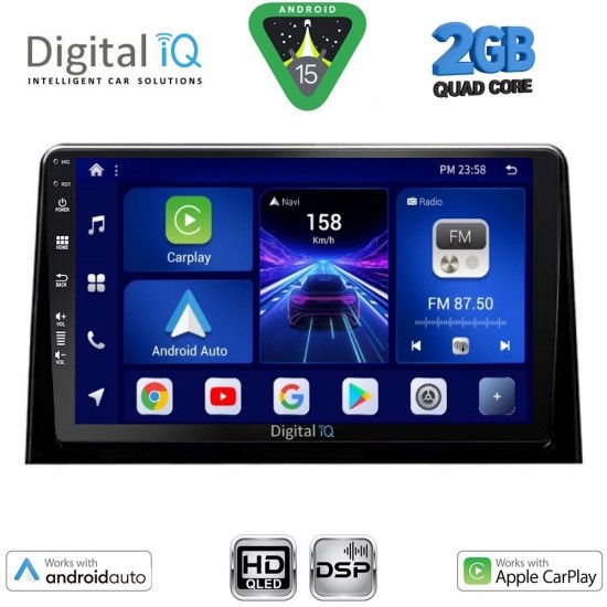 DIGITAL IQ BXC 3082_CPAA (10inc) MULTIMEDIA TABLET for CITROEN BERLINGO – OPEL COMBO – PEUGEOT PARTNER – TOYOTA PROACE mod. 2018-2026 - FIAT DOBLO mod. 2022-2026