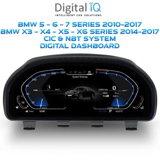 DIGITAL IQ FZ 972_IC (12.3in) BMW 5 - 5 GT - 6 - 7 Series mod. 2010-2017 / X3 - X4 - X5 - X6 mod. 2014-2017 DIGITAL DASHBOARD