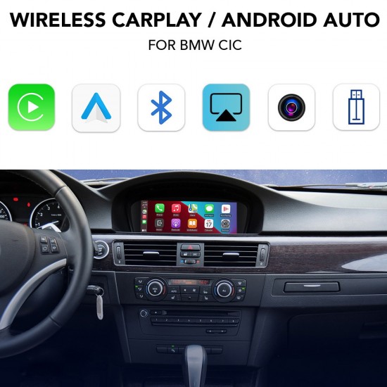 DIGITAL IQ BM 226 CPAA (WIRELESS CARPLAY / ANDROID AUTO BOX for BMW - MINI (CIC system) with FRONT - REAR cameras