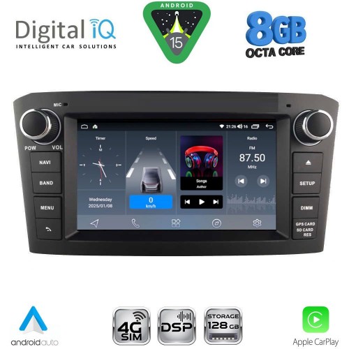 DIGITAL IQ BLM 725BL_CPA (7" DECK) MULTIMEDIA OEM for TOYOTA AVENSIS (T25) mod. 2003-2009 (BLACK)