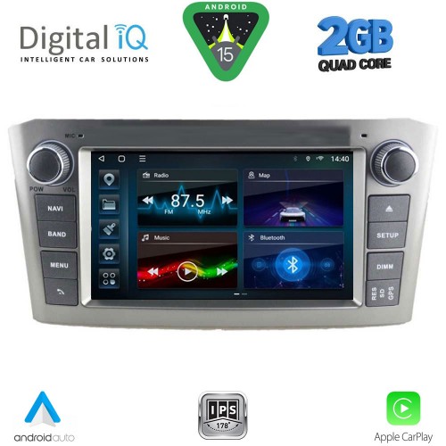 DIGITAL IQ BLD 225SL_CPA (7" DECK) MULTIMEDIA OEM for TOYOTA AVENSIS (T25) mod. 2003-2009 (SILVER)