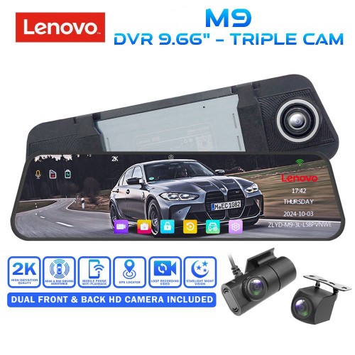LENOVO DVR M9_2K (9.66'' screen) with 3 cameras