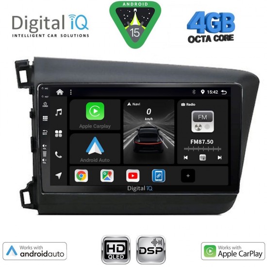 DIGITAL IQ BXF 61904D_CPAA (9inc) MULTIMEDIA TABLET for HONDA CIVIC 4Doors mod. 2012-2016