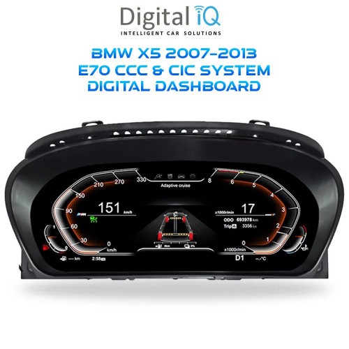 DIGITAL IQ DDD 976_DC (12.3in) DIGITAL CLUSTER for BMW X5 (E70) - X6 (E71) mod. 2007-2013 with CCC-CIC