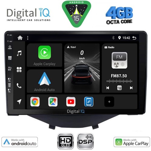 DIGITAL IQ BXF 6715_CPAA CLIMA (9inc) MULTIMEDIA TABLET for CITROEN C1-PEUGEOT 108-TOYOTA AYGO mod. 2014-2022