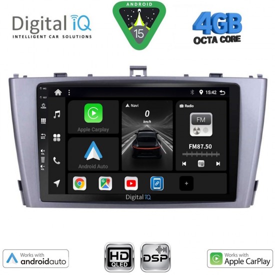 DIGITAL IQ BXF 6705SL_CPAA (9inc) MULTIMEDIA TABLET for TOYOTA AVENSIS (T27) mod. 2009-2015 (SILVER)
