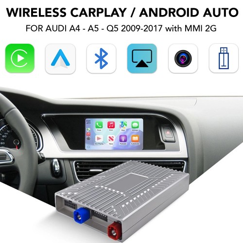 DIGITAL IQ AD 010W CPA (WIRELESS CARPLAY / ANDROID AUTO BOX with 2 CAMERA IN for AUDI A4 - A5 - Q5 mod. 2009-2017 with MMI 2G)