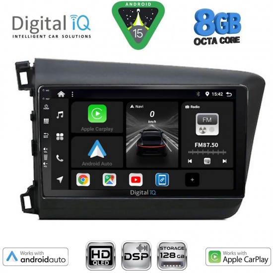 DIGITAL IQ BXF 71904D_CPAA (9inc) MULTIMEDIA TABLET for HONDA CIVIC 4Doors mod. 2012-2016