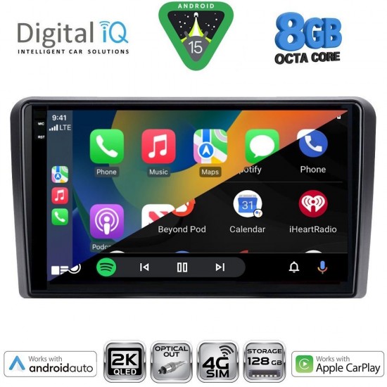 DIGITAL IQ BXK 20455_CPAA (9inc) MULTIMEDIA TABLET for NISSAN PRIMERA P12 mod. 2001-2008