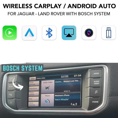 DIGITAL IQ LR 236 CPAA (CARPLAY / ANDROID AUTO BOX for JAGUAR - LAND ROVER mod.2011-2017 with BOSCH System)