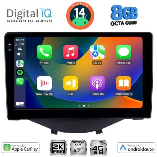 DIGITAL IQ BXK 20715_CPAA CLIMA-A/C (9inc) MULTIMEDIA TABLET for CITROEN C1-PEUGEOT 108-TOYOTA AYGO mod. 2014-2022