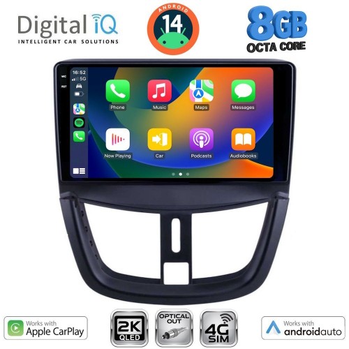 DIGITAL IQ BXK 20507_CPAA (9inc) MULTIMEDIA TABLET for PEUGEOT 207 mod. 2007-2014