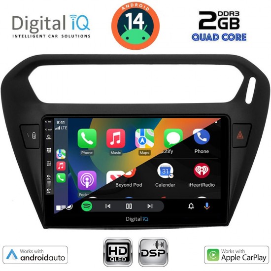 DIGITAL IQ BXC 3511BL_CPAA (9inc) MULTIMEDIA TABLET for CITROEN ELYSEE – PEUGEOT 301 mod. 2013> (BLACK)