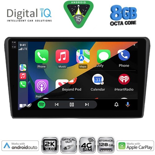 DIGITAL IQ BXK 20704BL_CPAA (9inc) MULTIMEDIA TABLET for TOYOTA AVENSIS (T25) mod. 2003-2009 (BLACK)