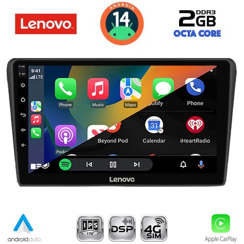 LENOVO LVF 5704BL_CPA (9inc) MULTIMEDIA TABLET for TOYOTA AVENSIS (T25) mod. 2003-2009 (BLACK)