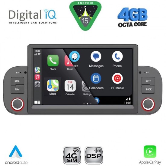 DIGITAL IQ BLG 422_CPA (7" DECK) MULTIMEDIA SYSTEM for FIAT PANDA mod. 2012-2021