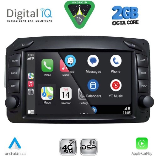 DIGITAL IQ BLF 371_CPA (7" DECK) MULTIMEDIA SYSTEM for MERCEDES C (W203) - CLK (W209) mod. 1999-2004