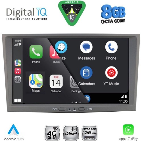 DIGITAL IQ BLM 718GR_CPA (8" DECK) MULTIMEDIA SYSTEM for OPEL ALL mod. 2004-2014 (GRAY)