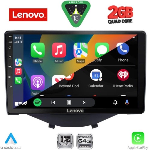 LENOVO LVD 2715_CPA CLIMA (9inc) MULTIMEDIA TABLET for CITROEN C1-PEUGEOT 108-TOYOTA AYGO mod. 2014-2022