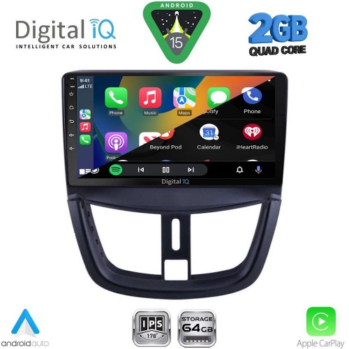 DIGITAL IQ RSD 1507_CPA (9inc) MULTIMEDIA TABLET for PEUGEOT 207 mod. 2007-2014