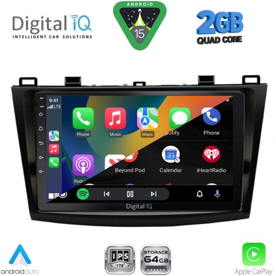 DIGITAL IQ RSD 1366_CPA (9inc) MULTIMEDIA TABLET for MAZDA 3 mod. 2009-2014