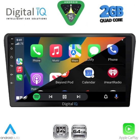 DIGITAL IQ RSD 1704BL_CPA (9inc) MULTIMEDIA TABLET for TOYOTA AVENSIS (T25) mod. 2003-2009 (BLACK)