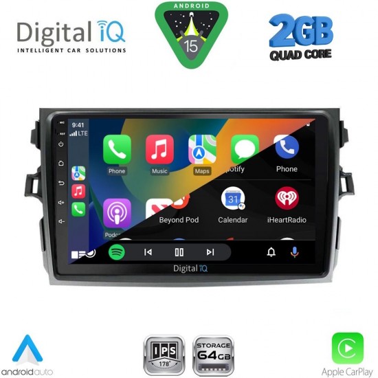 DIGITAL IQ RSD 1713_CPA (9inc) MULTIMEDIA TABLET for TOYOTA COROLLA 4D mod. 2006-2012
