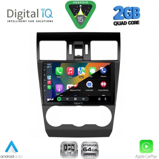 DIGITAL IQ RSD 1663_CPA (9inc) MULTIMEDIA TABLET for SUBARU FORESTER - IMPREZA - XV mod. 2013-2019
