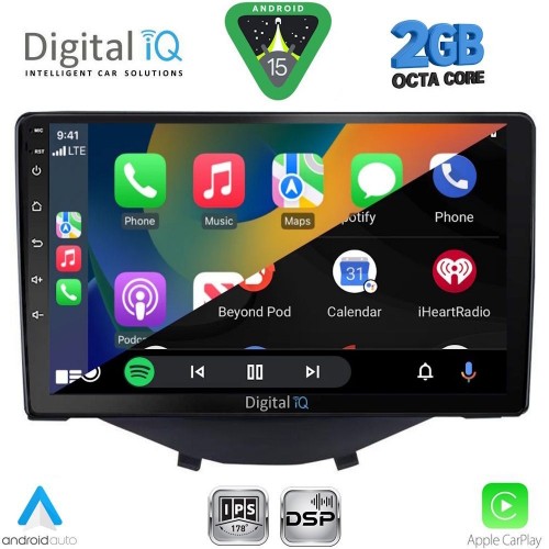 DIGITAL IQ RSF 4715_CPA CLIMA (9inc) MULTIMEDIA TABLET for CITROEN C1 - PEUGEOT 108 - TOYOTA AYGO mod. 2014-2022