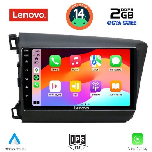 LENOVO LVF 51904D_CPA (9inc) MULTIMEDIA TABLET for HONDA CIVIC  4Doors mod. 2012-2016