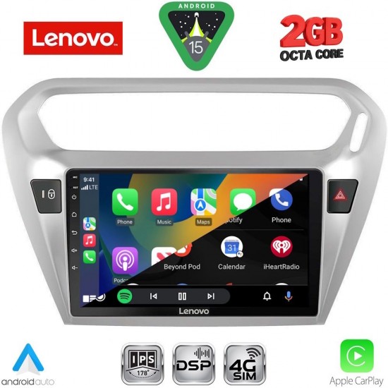 LENOVO LVF 5511SL_CPA (9inc) MULTIMEDIA TABLET for CITROEN ELYSEE – PEUGEOT 301 mod. 2013-2026 (SILVER)