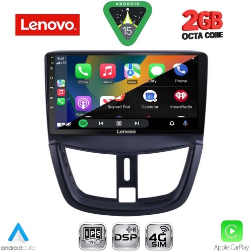 LENOVO LVF 5507_CPA (9inc) MULTIMEDIA TABLET for PEUGEOT 207 mod. 2007-2014