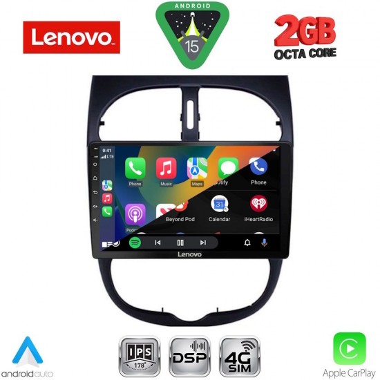 LENOVO LVF 5506_CPA (9inc) MULTIMEDIA TABLET for PEUGEOT 206 mod. 1998-2006