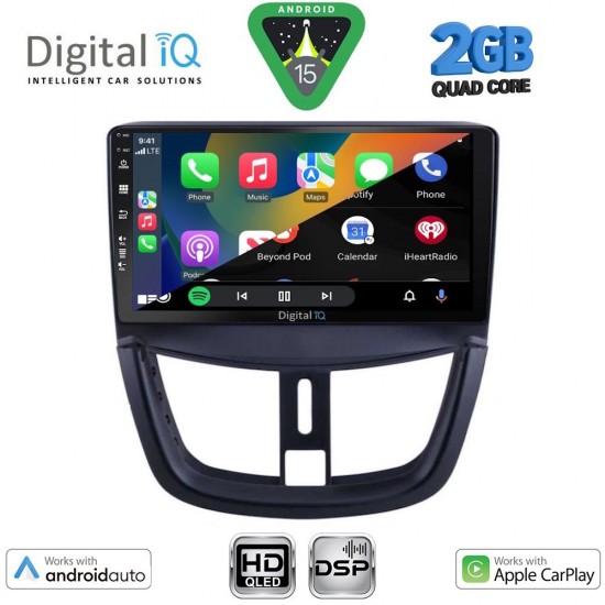 DIGITAL IQ BXC 3507_CPAA (9inc) MULTIMEDIA TABLET for PEUGEOT 207 mod. 2007-2014