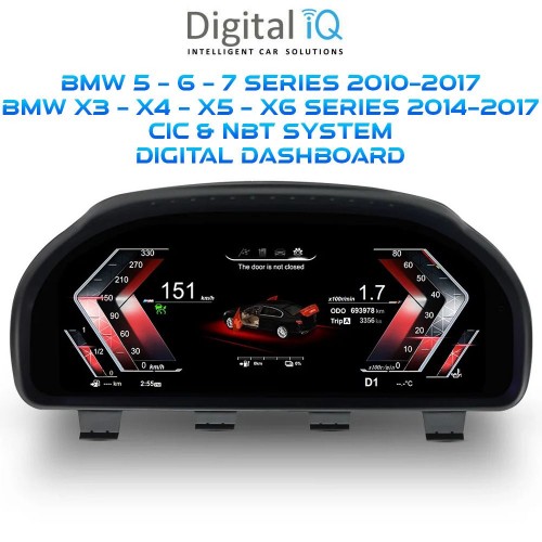 DIGITAL IQ FZ 972_IC (12.3in) BMW 5 - 5 GT - 6 - 7 Series mod. 2010-2017 / X3 - X4 - X5 - X6 mod. 2014-2017 DIGITAL DASHBOARD